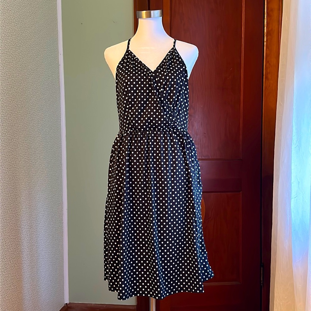 LAI SHEN Swingy Polkadot Dress, Size XL NWT